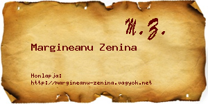 Margineanu Zenina névjegykártya